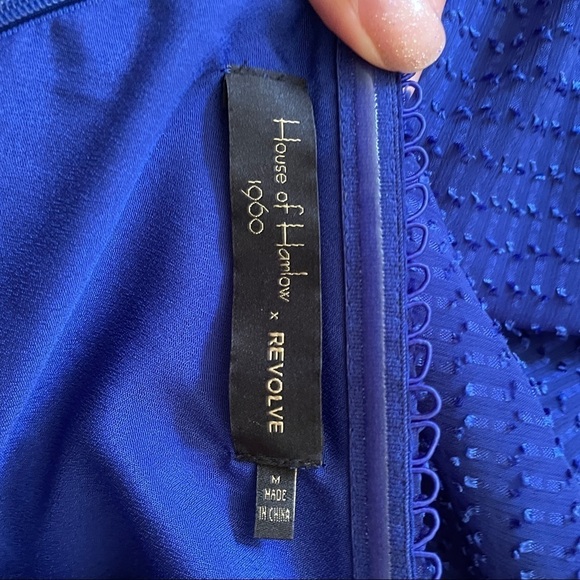 House Of Harlow x Revolve Blue Strapless Lace Up Dress Size Medium - Picture 8 of 14